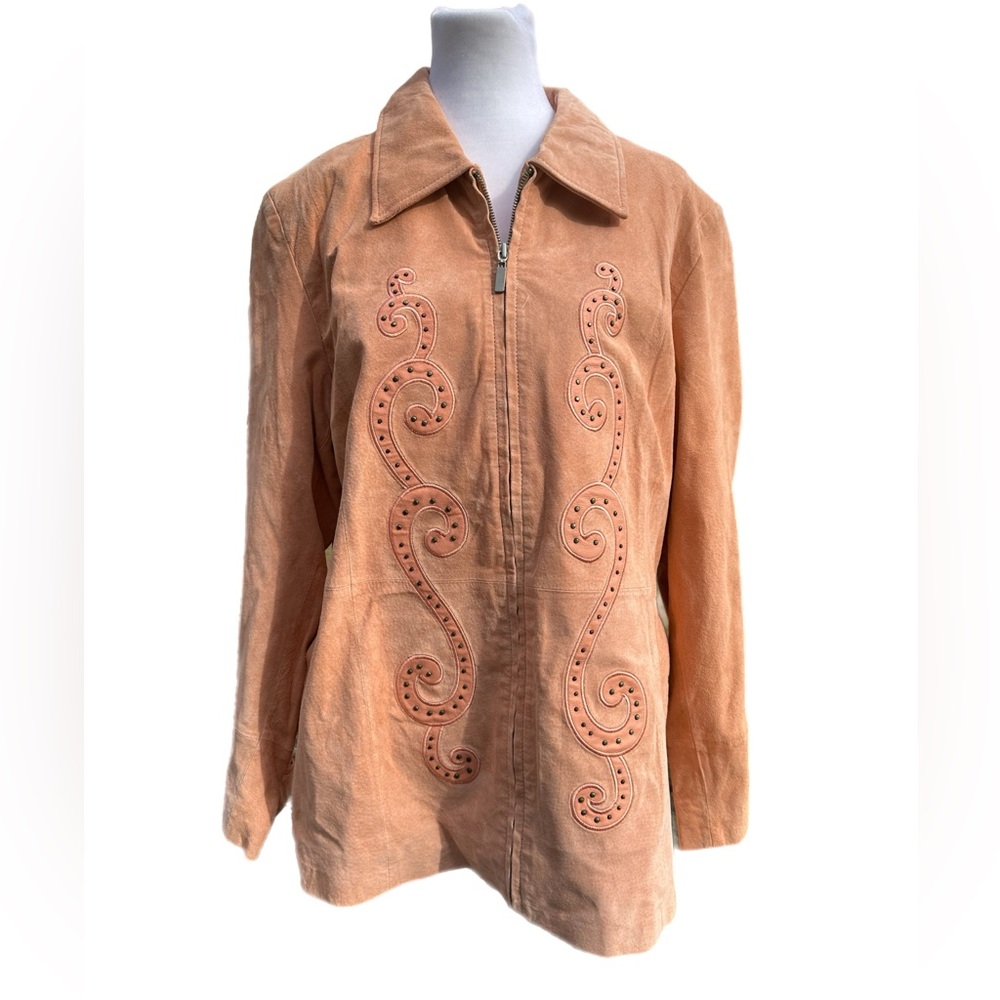 Pamela McCoy Tan Embroidered  Jacket